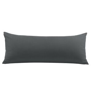 Body Pillowcase with Zipper Closure Microfiber 20"x72" Grey